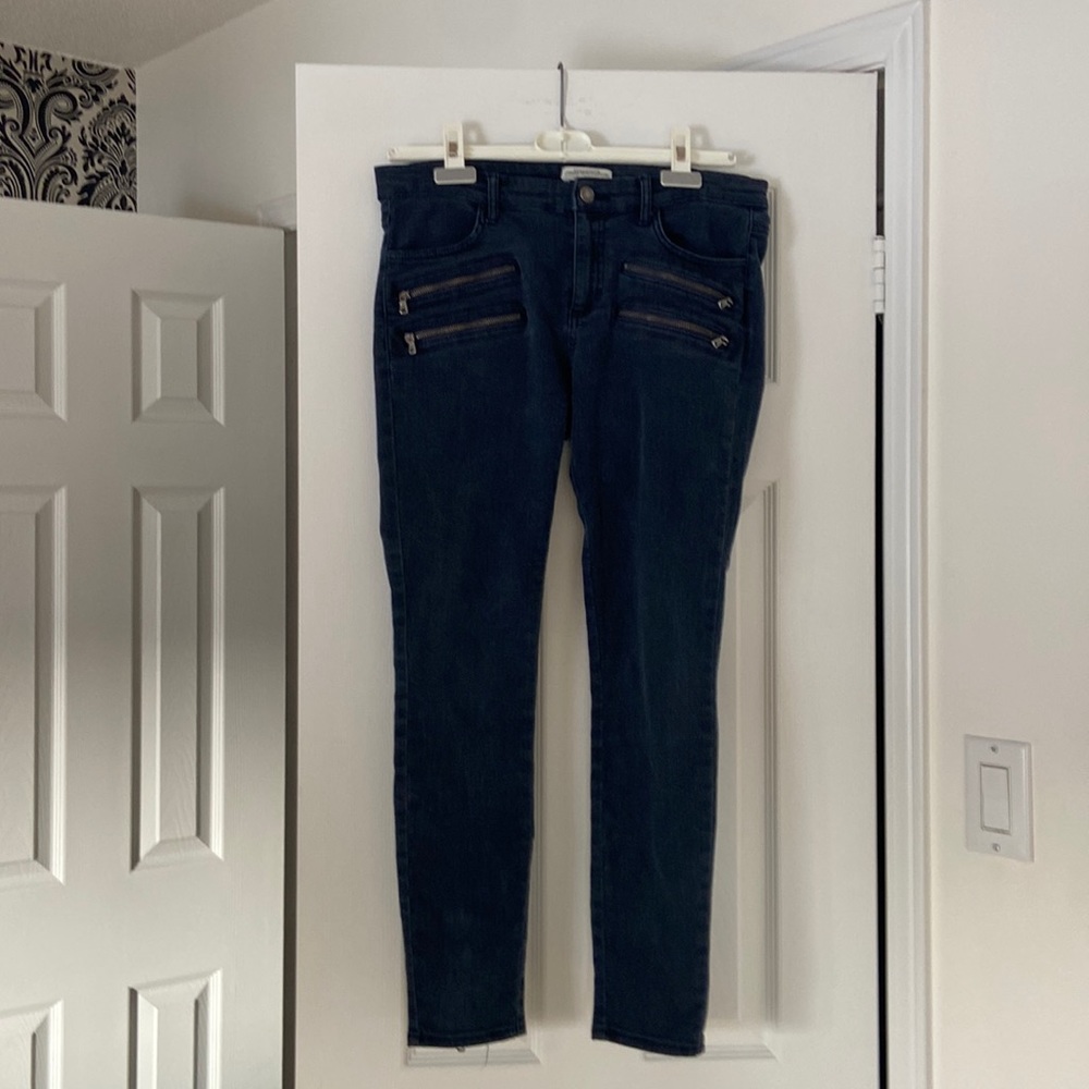 Zara low rise, biker style Jean